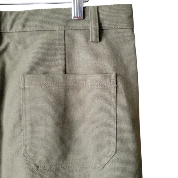 AMOUR VERT Lina Organic Cotton Skirt In Calla Green Size L - Picture 8 of 9